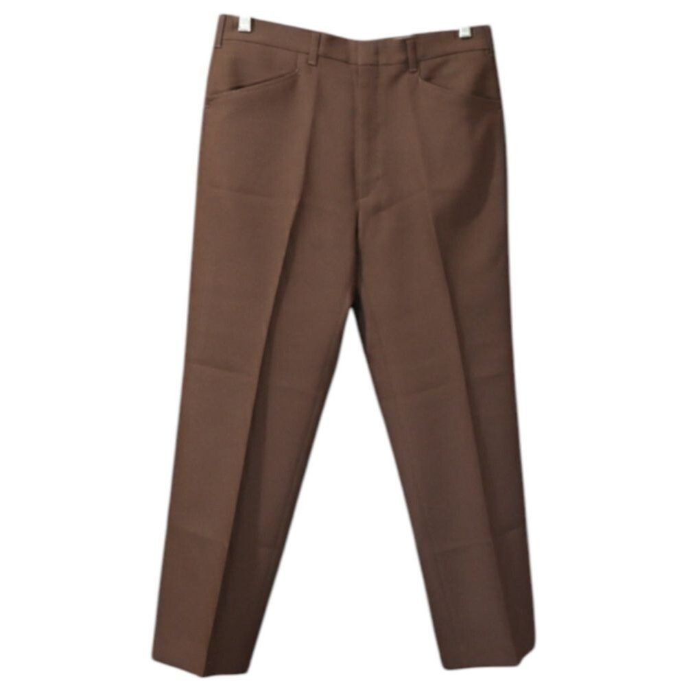 Haggar Magic Stretch Vintage Brown 70s Groovy Pants 34 x 30